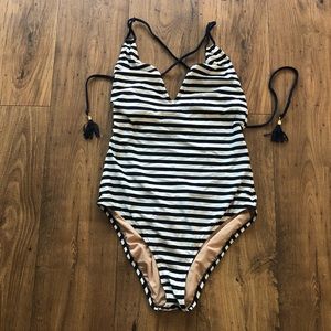 J. Crew One Piece Tie-back bathing suit